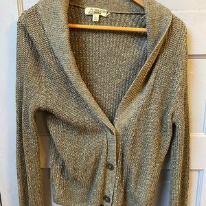 grey cardigan